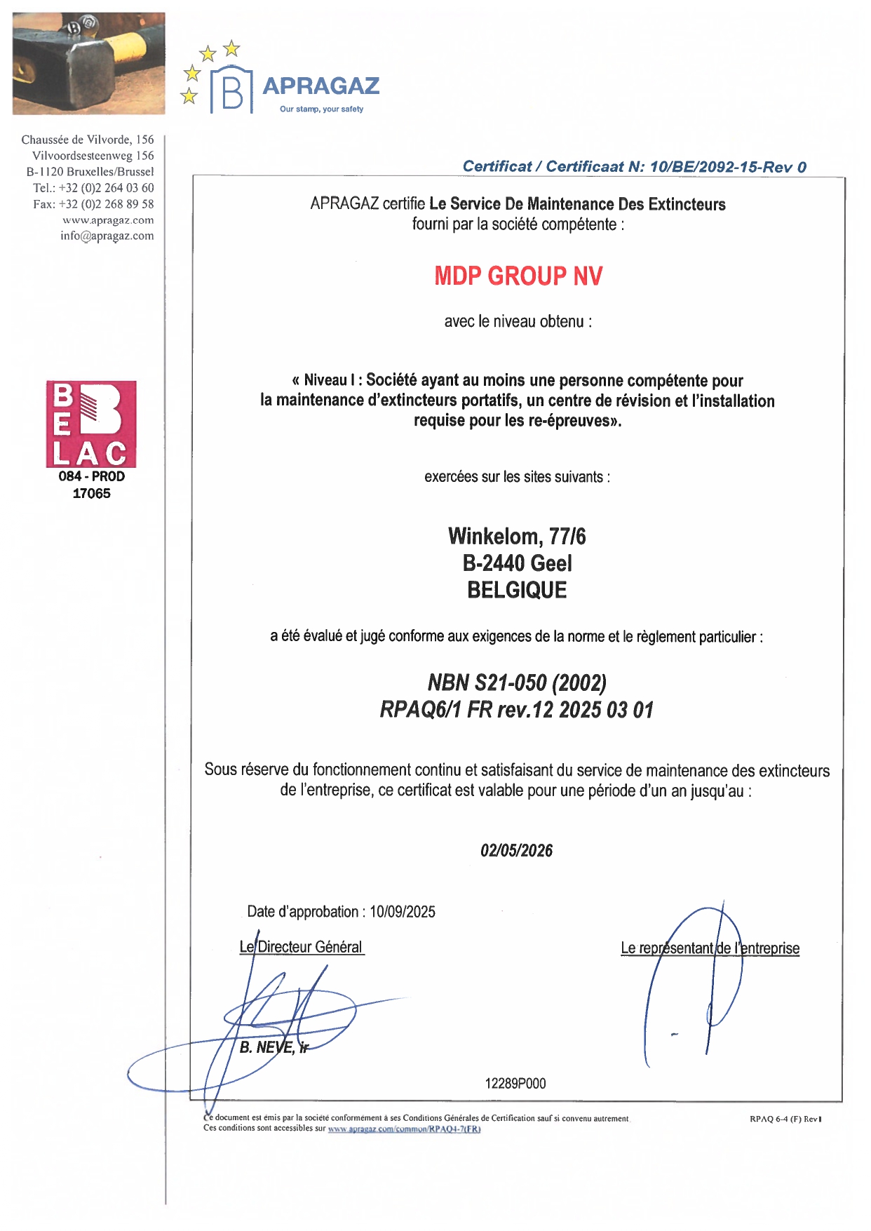 NBN EN 671-3 – Page 1