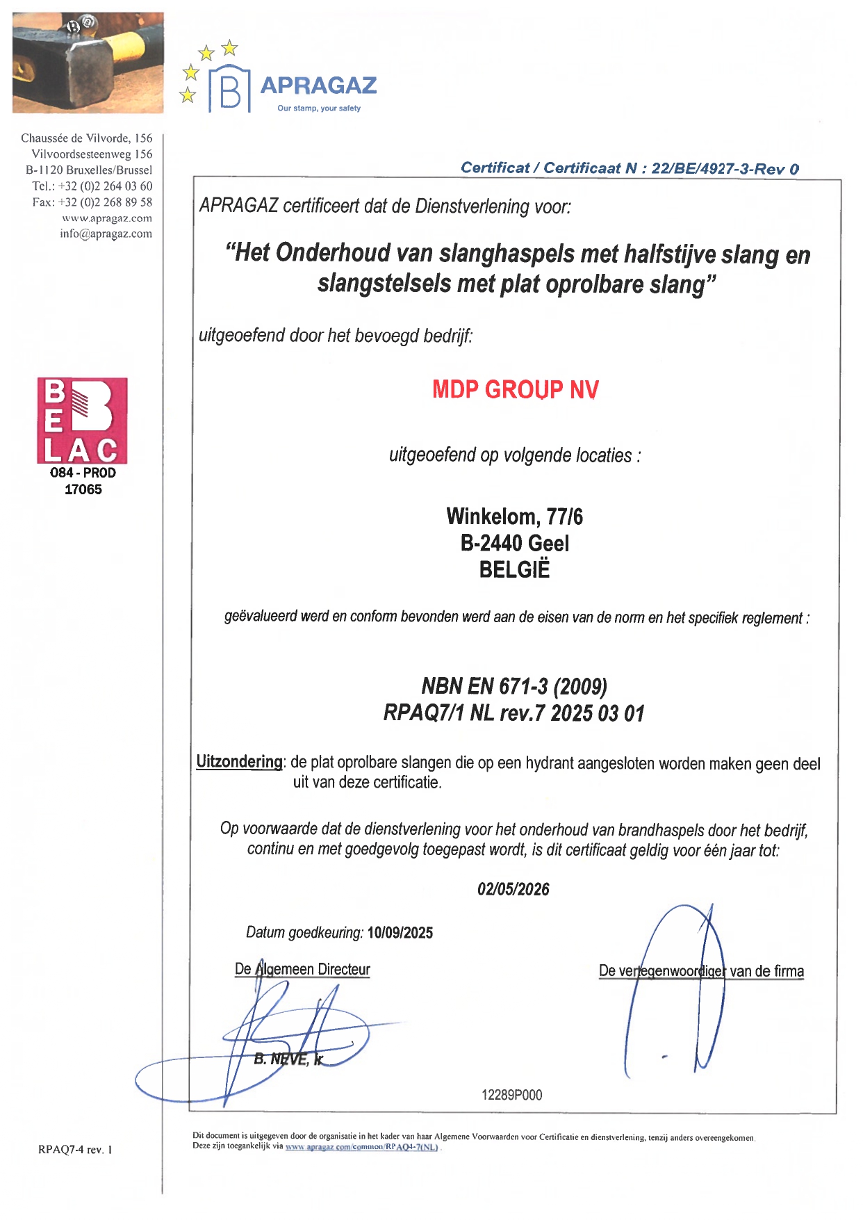 NBN EN 671-3 NL
